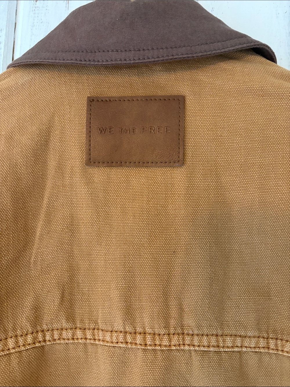 NWT We The Free Lemon Denim Jacket in Meerkat - Picture 5 of 8